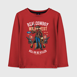 Детский лонгслив Real Cowboy