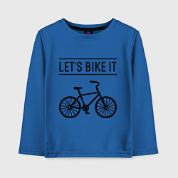 Лонгслив хлопковый детский Lets bike it, цвет: синий