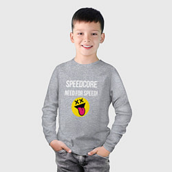 Лонгслив хлопковый детский Speedcore, цвет: меланж — фото 2