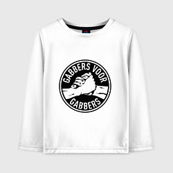 Лонгслив хлопковый детский Gabbers, цвет: белый