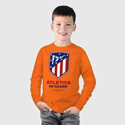 Лонгслив хлопковый детский Atlecito de Madrid, цвет: оранжевый — фото 2