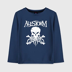 Лонгслив хлопковый детский Alestorm: Octopus Skull, цвет: тёмно-синий