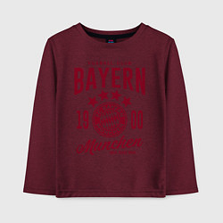 Лонгслив хлопковый детский Bayern Munchen 1900, цвет: меланж-бордовый