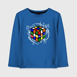 Лонгслив хлопковый детский Кубик Рубика, цвет: синий