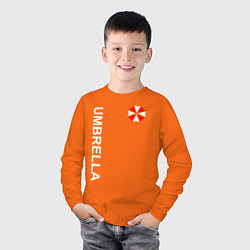 Лонгслив хлопковый детский UMBRELLA CORP, цвет: оранжевый — фото 2