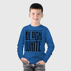 Лонгслив хлопковый детский Juventus: Black & White, цвет: синий — фото 2