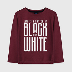 Лонгслив хлопковый детский Juventus: Black & White, цвет: меланж-бордовый