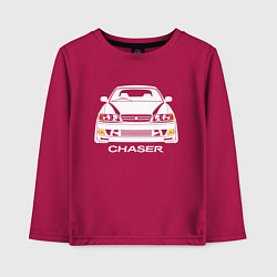 Лонгслив хлопковый детский Toyota Chaser JZX100, цвет: маджента