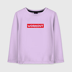 Лонгслив хлопковый детский Obey workout, цвет: лаванда