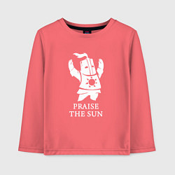 Лонгслив хлопковый детский Praise the Sun, цвет: коралловый