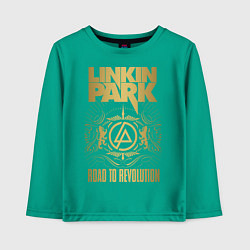 Лонгслив хлопковый детский Linkin Park: Road to Revolution, цвет: зеленый