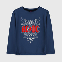 Лонгслив хлопковый детский AC/DC: Black Ice, цвет: тёмно-синий