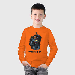 Лонгслив хлопковый детский Apex Legends: Pathfinder, цвет: оранжевый — фото 2
