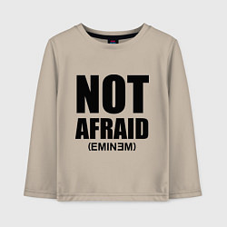 Лонгслив хлопковый детский Not Afraid, цвет: миндальный