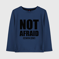 Лонгслив хлопковый детский Not Afraid, цвет: тёмно-синий