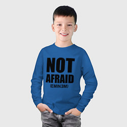 Лонгслив хлопковый детский Not Afraid, цвет: синий — фото 2