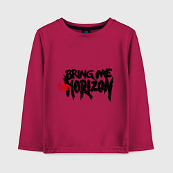 Лонгслив хлопковый детский Bring me the horizon, цвет: маджента