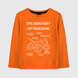 Лонгслив хлопковый детский The Anatomy of Freedom, цвет: оранжевый