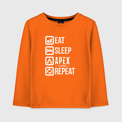 Детский лонгслив Eat, Sleep, Apex, Repeat