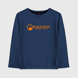 Лонгслив хлопковый детский Black Mesa: Research Facility, цвет: тёмно-синий