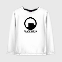 Лонгслив хлопковый детский Black Mesa: Research Facility, цвет: белый