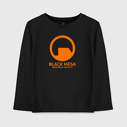 Лонгслив хлопковый детский Black Mesa: Research Facility, цвет: черный