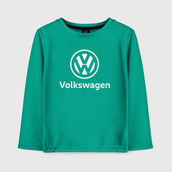 Лонгслив хлопковый детский VOLKSWAGEN, цвет: зеленый