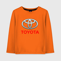 Лонгслив хлопковый детский TOYOTA, цвет: оранжевый