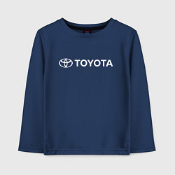 Лонгслив хлопковый детский TOYOTA, цвет: тёмно-синий