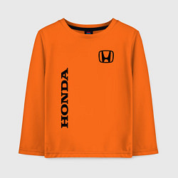 Лонгслив хлопковый детский HONDA, цвет: оранжевый