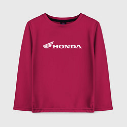 Лонгслив хлопковый детский HONDA, цвет: маджента