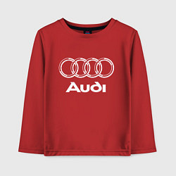Лонгслив хлопковый детский AUDI, цвет: красный