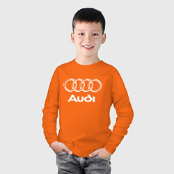 Лонгслив хлопковый детский AUDI, цвет: оранжевый — фото 2