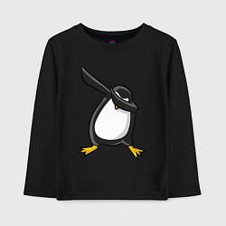 Лонгслив хлопковый детский DAB Pinguin, цвет: черный