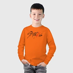 Лонгслив хлопковый детский Stray Kids, цвет: оранжевый — фото 2