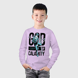 Лонгслив хлопковый детский God of Calamity, цвет: лаванда — фото 2