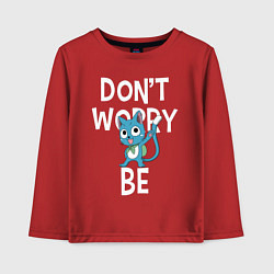 Лонгслив хлопковый детский Dont Worry be Fairy Tail, цвет: красный