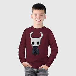 Лонгслив хлопковый детский Hollow Knight, цвет: меланж-бордовый — фото 2