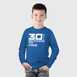 Лонгслив хлопковый детский 30 SECONDS TO MARS, цвет: синий — фото 2