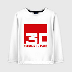 Лонгслив хлопковый детский 30 seconds to mars, цвет: белый