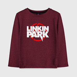 Лонгслив хлопковый детский LINKIN PARK, цвет: меланж-бордовый
