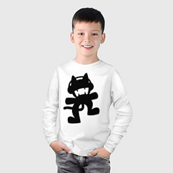 Лонгслив хлопковый детский MONSTERCAT, цвет: белый — фото 2