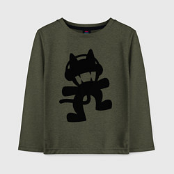 Лонгслив хлопковый детский MONSTERCAT, цвет: меланж-хаки