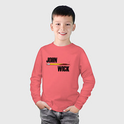 Лонгслив хлопковый детский John Wick, цвет: коралловый — фото 2