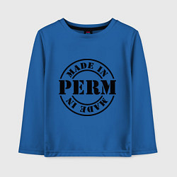 Лонгслив хлопковый детский Made in Perm, цвет: синий