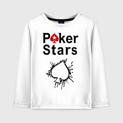 Лонгслив хлопковый детский Poker Stars, цвет: белый