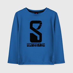 Лонгслив хлопковый детский Scorpions logo, цвет: синий