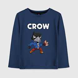 Лонгслив хлопковый детский BRAWL STARS CROW, цвет: тёмно-синий