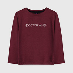 Лонгслив хлопковый детский DOCTOR WHO, цвет: меланж-бордовый