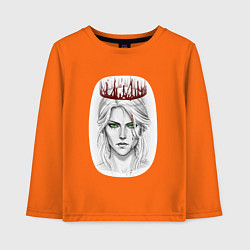 Лонгслив хлопковый детский Цирилла, цвет: оранжевый